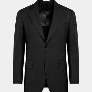 Suitsupply Women’s double-breasted black herringbone suit- FW 2024 collection